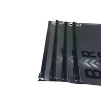 Sacs d'emballage en plastique noir mat transparents et givrés pour maillots de bain, t-shirts, vêtements et bikinis, imprimés sur mesure, avec œillet et poignée
