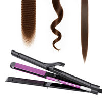 Fer à friser, lisser et onduler 3-en-1 personnalisé – Fer à cheveux multifonction professionnel électrique