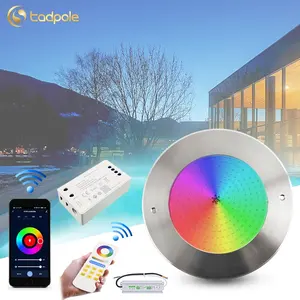 Tadkutub Lampu Renang Ultra Tipis, Lampu Kolam Renang Wifi Led Warna-warni Kontrol Ponsel 12V 18W Ip68 Tahan Air