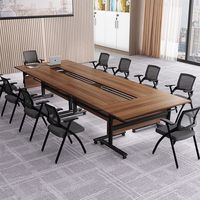 Mesa de Entrenamiento Móvil Moderna con Ruedas, Escritorio Modular para Espacio de Trabajo Colaborativo para Oficina