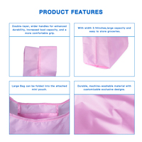 Nueva Bolsa de Compras Reutilizable Impermeable 210T para Tiendas de Conveniencia, Bolsa de Compras Plegable Transparente de Colores, Venta al por Mayor en Vietnam