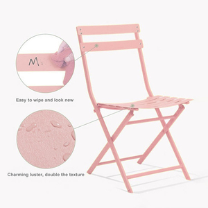 Hiện đại ngoài trời gấp bàn ghế Patio 2/<span class=keywords><strong>4</strong></span>/6 Bộ kim loại Gấp Thép Bàn và ghế - Product Image 2