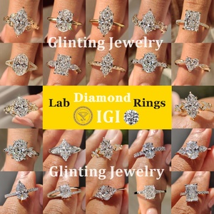 Custom D VS1 Radiant Cut Lab Diamond Engagement <strong>Ring</strong> Solid 14K 18K White Gold <strong>3</strong> <strong>Carat</strong> Lab Grown Diamond Jewelry <strong>Rings</strong> - Product Image 3