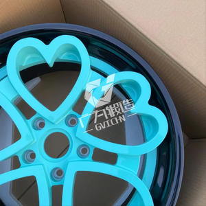 Velg Mobil Penumpang Baru Custom Forged dari Aluminium Alloy 6061 T6, Bentuk Hati Lima Jari-jari, Ukuran 15-22 inci, 5x112/114.3/120 - Product Image 2