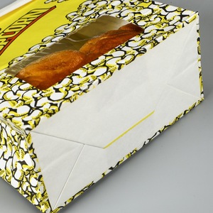 Bolsa de Papel Kraft Antigrasa para Llevar Comida, Biodegradable, con Ventana, Impresión Flexográfica de 6 Colores, Fondo Plano, para Nueces, Bocadillos, Palomitas de Maíz - Product Image 6