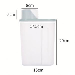 Airtight Moisture Proof Eco-Friendly Non-Toxic Plastic <b>Storage</b> Canisters <b>Stackable</b> Design Kitchen Grain Dry Fruit Snack Pantry - Product Image 2