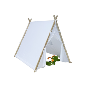Tienda de campaña de lona de algodón para niños, juguete deportivo de interior plegable inspirado en el tipi <span class=keywords><strong>indio</strong></span> para uso en casa de juegos, venta al por mayor - Product Image 1