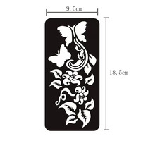 Pochoirs de tatouage temporaire creux PVC modèle pochoirs de tatouage papier matériel pulvérisation jus doigt henné pâte corps Art Application
