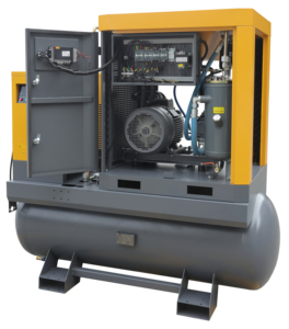 Compresor de Aire de Tornillo 4 en 1 Airhorse, 4KW 7.5KW 11KW 15KW 22KW, con Secador, Tanque y Filtro Integrados, Diseño que Ahorra Espacio - Product Image 4