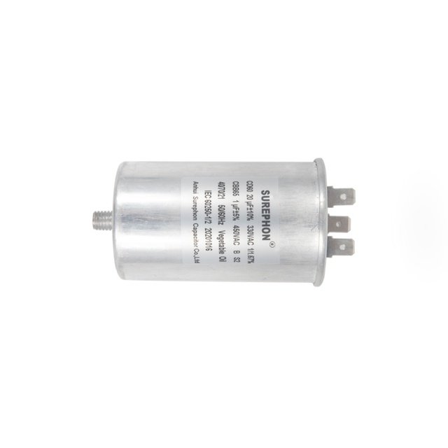 High Temperature Resistant CBB65 25μF 370VAC Motor Run Capacitor