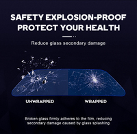 Film de protection pour pare-brise en PET, anti-buée, anti-reflet, protection UV et thermique, anti-éclats pour vitres avant de voiture