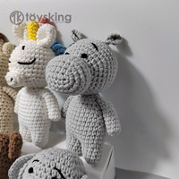 Jouets artisanaux en laine vintage TK, tricot à la main, crochet, animaux en peluche, amigurumi, peluche douce en coton PP, cadeaux pour nouveau-nés, ensemble éducatif