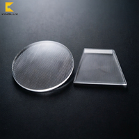 Lentille linéaire en verre borosilicate pour éclairage LED, haute transmission, forme ronde
