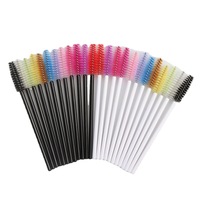 Brosses de mascara jetables en nylon 50 pcs/sac baguettes de brosse d'extension de cils