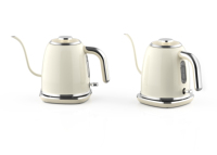 Bouilloire électrique à bec de cygne 1,0 L en acier inoxydable avec indicateur LED pour le café à filtre à domicile
