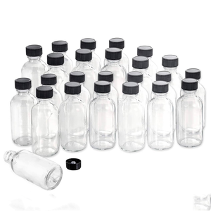 Bouteilles en verre rondes de Boston vides de 60 ml, 120 ml, 2 oz, 4 oz, pour voyage, whisky, vin, huile, jus, shots de gingembre, <span class=keywords><strong>mini</strong></span>-bouteilles avec bouchon à vis - Product Image 3