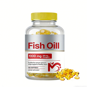 Cápsulas de Gel Suave de Aceite de Pescado Puro, Alta Concentración de Omega-3 EPA DHA para la Salud de Articulaciones, Cerebro y Ojos - Uso en Adultos, Certificado Libre de OMG - Product Image 1