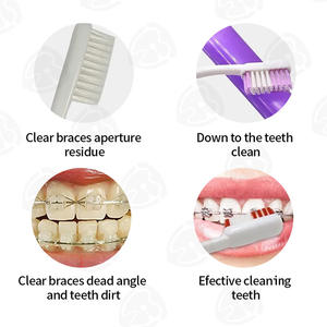 Draagbare 8-in-1 tandheelkundige reinigingsset voor beugels met mesh draagtas, orthodontische verzorgingsset inclusief timer en mondcamera - Product Image 5