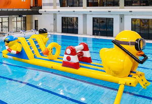 Toboggan aquatique gonflable sur le thème du petit canard jaune, pour l'intérieur et l'extérieur, parc aquatique pour enfants, parcours d'obstacles pour le carnaval d'<span class=keywords><strong>été</strong></span> - Product Image 6