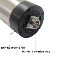 Mesin ukir motor poros berpendingin udara diameter 1.5 kw-22 V 65 poros kecepatan tinggi 24000rpm poros motor cnc