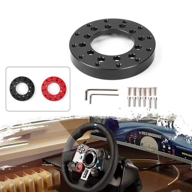 24 Hole 70MM Racing Car Game Modification Steering Wheel Adapter Plate Aluminum for Logitech G25 G27