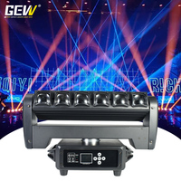 GEVV - Luz Móvil LED de Doble Cara con Cuchilla Giratoria, 6 x 40 W, RGBW 4 en 1, DMX512, Efecto Beam Wash Strobe, para Escenarios, Bares, Discotecas y Clubes