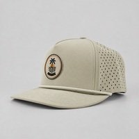 Gorra de Béisbol de Secado Rápido, Impermeable, con Perforaciones Láser y Parche de Silicona con Logotipo Personalizado para Camping y Senderismo
