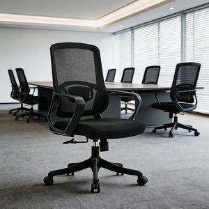 <span class=keywords><strong>Chaise</strong></span> <span class=keywords><strong>de</strong></span> <span class=keywords><strong>bureau</strong></span> ergonomique moderne en maille avec grand angle d'inclinaison, dossier haut robuste et accoudoirs 3D - Product Image 5