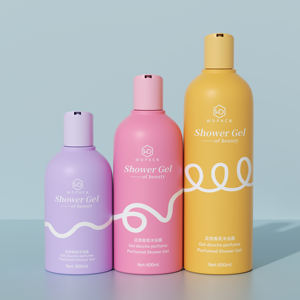 Vente flash 300ml 400ml 500ml Nouveau design personnalisé Bouteille de shampooing et d'après-shampooing cylindrique vide en plastique PET avec bouchon à <span class=keywords><strong>disque</strong></span> - Product Image 3