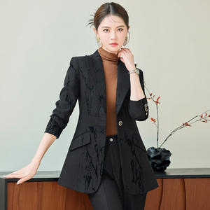 Blazer é<span class=keywords><strong>l</strong></span>égant pour femmes, à un seul bouton, patchwork, pour le bureau, prix réduit - Product Image 4