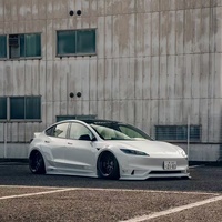 Nuevo Kit de Carrocería para Tesla Model 3, Estilo LB, Difusor Delantero, Alerón, Anchos de Rueda Anchos, Actualización de Arco de Rueda, Negro, Calidad Original 1:1, 2021-2023