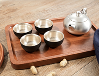 Neuheit Japanischer Minimalistischer Stil Ebenholz Bonboniere Kleine Desktop-Organizer Snackbehälter für Teetisch-Dekoration