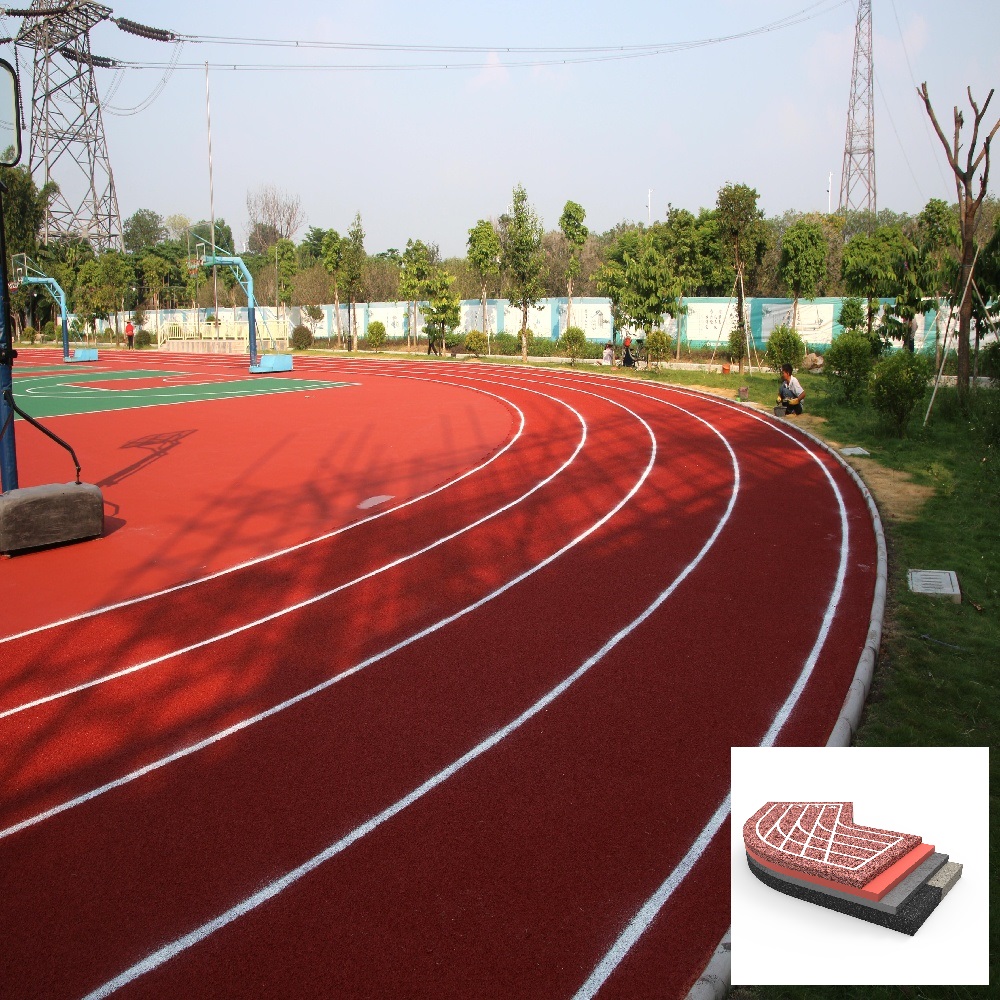 EPDM резиновое сырье, красочный поставщик беговых дорожек, сертификат IAAF, Спортивная пластиковая взлетно-посадочная полоса