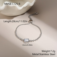 Bracelet tennis plaqué or 18 carats avec fermoir double sécurité, minimaliste, serti de zircons taille émeraude