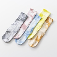 Chaussettes de yoga antidérapantes de haute qualité, à motif tie-dye, personnalisées, pour femmes, séchage rapide, écologiques, taille standard, pour Pilates