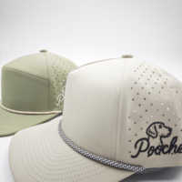 Nuevo Diseño, Gorras de Béisbol Unisex con Logotipo Metálico Bordado en 3D, Corte Láser Perforado, Ajustables, Impermeables, de 6 Paneles, Dobby Argyle