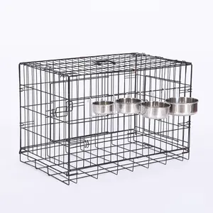 Fourniture directe par le fabricant, vente en gros de vaisselle en acier inoxydable pour animaux de compagnie, cage pour chien, bol d'eau rond pour chat, abreuvoir - Product Image 3