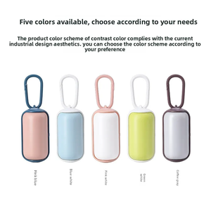Dispensador de Bolsas para Excremento de Perro Ecológico Azul, Paquete de 15, Multiusos, Portátil para Paseos al Aire Libre, de ABS, Accesorios para Mascotas - Product Image 4