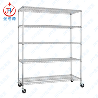 Étagères métalliques industrielles durables à 5 niveaux, rayonnages empilables, unités de rangement pour garage, supermarché, cuisine