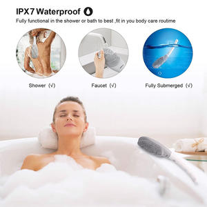 Massager del corpo Spazzola Da Bagno IPX7 Ricaricabile Impermeabile Elettrico di Vibrazione Del Silicone Doccia Spazzola con Manico Lungo - Product Image 2