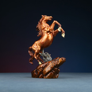 Figura de Caballo de Bronce Copper World, Hecha a Mano, Decoración Artística para el Hogar u Oficina, Regalo de Inauguración de Casa - Product Image 2