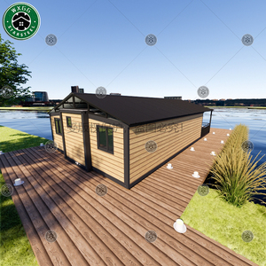 Mini-villa extensible préfabriquée en bois clair et élégant pour jardin privé et cabane de vacances à courte durée de séjour - Product Image 3