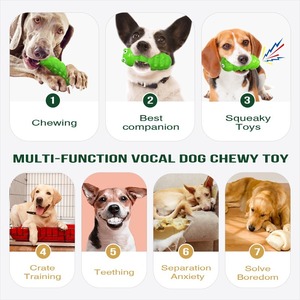 TPR Eco-Friendly Cute Cartoon <strong>Dog</strong> Chew Toy Green <strong>Worm</strong> Shape Design Wear-Resistant Rubber <strong>for</strong> Tooth Cleaning and Daily Playtime - Product Image 3
