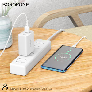 Cargador de Pared <span class=keywords><strong>Borofone</strong></span> OEM DBA04 con Enchufe Estadounidense USB-A+Tipo-C PD65W para Teléfonos Móviles y Computadoras Portátiles - Product Image 6