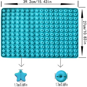 Moule en Silicone en forme d'étoile à Donuts, desserts pour animaux de compagnie, Mini Donuts, puces au chocolat, gommes, tapis de cuisson, feuille de cuisson - Product Image 2