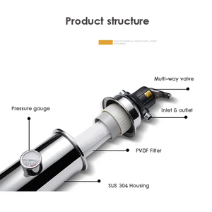 Système de filtration d'eau manuel pour toute la maison VAMIA 5000L/H en PVDF et acier inoxydable 304, purificateur, distributeur, filtres à eau - Product Image 5