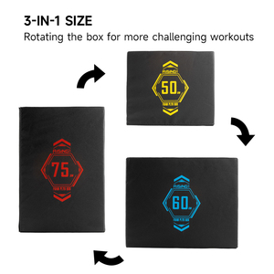 Tăng Tập Thể Dục Biểu Tượng Tùy Chỉnh Thiết Bị Phòng Tập Thể Dục Màu Đen Plyo Hộp Plyo Mềm 3 Trong 1 Hộp Nhảy Đào Tạo Bằng Gỗ Stackable Plyo Hộp - Product Image 5