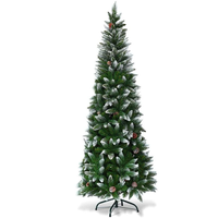 Luxuriöser Großer Künstlicher Schlanker Schnee-Weihnachtsbaum Umweltfreundlich Wetterbeständig Festliche Außendekoration