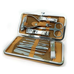 Ensemble de manucure et pédicure écologique en acier inoxydable de 14 pièces avec coupe-ongles, lime à ongles, outils pour cuticules pour hommes et femmes - Coffret cadeau - Product Image 2
