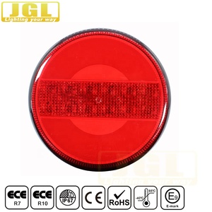 Lámpara de freno trasera para remolque, luz <span class=keywords><strong>LED</strong></span> redonda de 12V, 24V, 122MM - Product Image 5